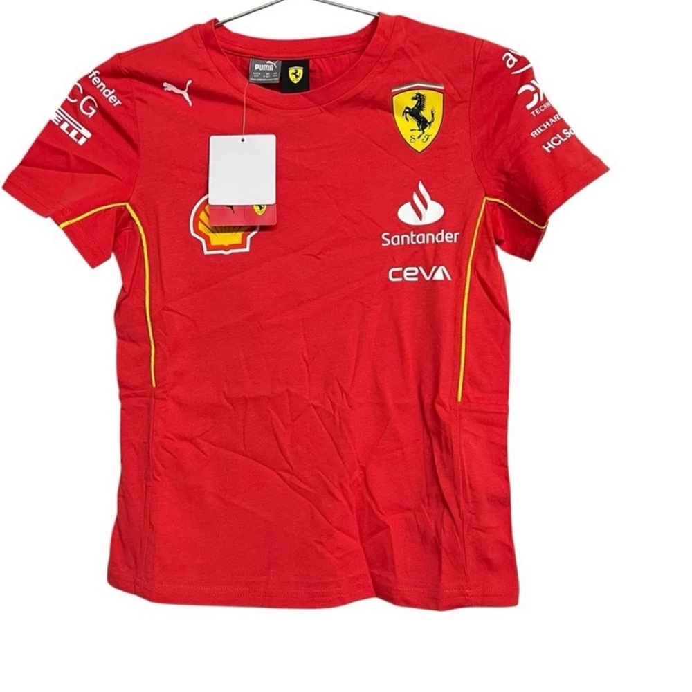 New Kids Puma Scuderia Ferrari F1 2025 Team T-shirt